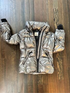 SAM Metallic Silver Puffer Jacket